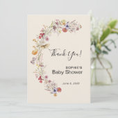 ワイルドフラワーボホーガーデンベビーイン開花 サンキューカード (スタンド正面)