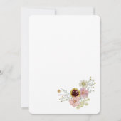 ワイルドフラワーボホーガーデンベビーイン開花 招待状 (裏面)