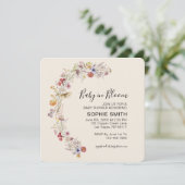 ワイルドフラワーボホーガーデンベビーイン開花 招待状 (スタンド正面)