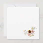 ワイルドフラワーボホーガーデンベビーイン開花 招待状 (裏面)