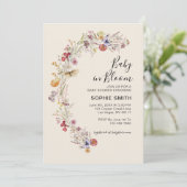 ワイルドフラワーボホーガーデンベビーイン開花 招待状 (スタンド正面)