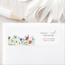 ワイルドフラワーボホーガーデン差出人住所ラベル ラベル