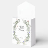 ワイルドフラワーボホーグリーン男女兼用ベビーシャワー フェイバーボックス (オープン)