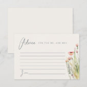 ワイルドフラワーボホーシックアドバイスカード サンキューカード (正面/裏面)