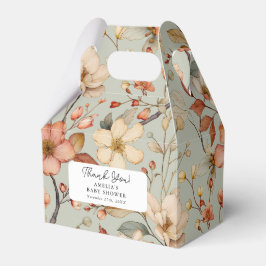 ワイルドフラワーボホーセージ緑のフローラベビーシャワー フェイバーボックス