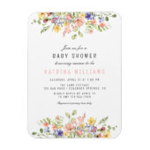 ワイルドフラワーボホーフィールド男女兼用ベビースシャワー マグネット (縦)