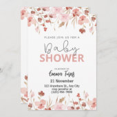 ワイルドフラワーボホーベビーシャワー招待状 招待状 (正面/裏面)