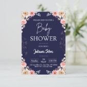 ワイルドフラワーボホーベビーシャワー招待状 招待状 (スタンド正面)
