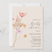 ワイルドフラワーボホーベビーシャワー招待状 招待状 (正面)