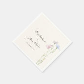 ワイルドフラワーボホーベージュ結婚ズ スタンダードカクテルナプキン (角)