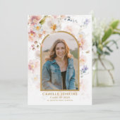 ワイルドフラワーボホ写真卒業のお知らせ 招待状 (スタンド正面)