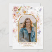 ワイルドフラワーボホ写真卒業のお知らせ 招待状 (正面)