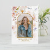 ワイルドフラワーボホ写真卒業のお知らせ 招待状 (スタンド正面)