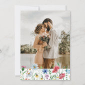 ワイルドフラワーボホ写真 セーブザデート (裏面)