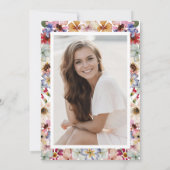 ワイルドフラワーボホ卒業パーティー 招待状 (裏面)