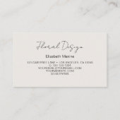 ワイルドフラワーボホ水彩色 名刺 (裏面)