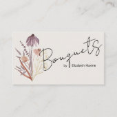 ワイルドフラワーボホ水彩色 名刺 (正面)