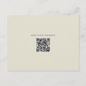 ワイルドフラワーボホ秋の結婚式詳細 エンクロージャーカード (裏面)