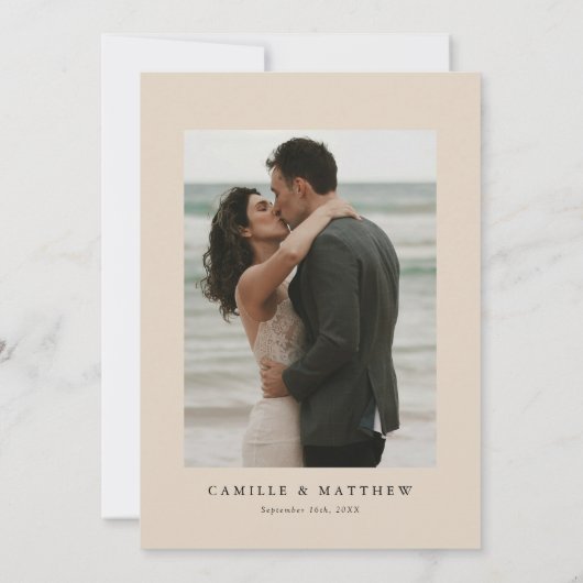 ワイルドフラワーボホ秋フォト結婚式招待状 招待状 (裏面)