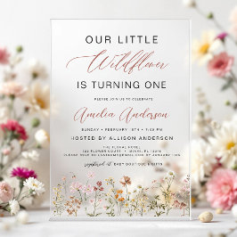 ワイルドフラワーボホ第1回バースデーガーデン アクリル招待状