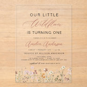 ワイルドフラワーボホ第1回バースデーガーデン アクリル招待状 (正面)