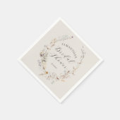 ワイルドフラワーボホ素朴エレガントブライダルシャワー スタンダードカクテルナプキン (角)