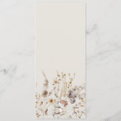 ワイルドフラワーボホ素朴エレガントブライダルシャワー メニュー (裏面)