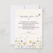 ワイルドフラワーボホ素朴ビーガーデンかわいい赤ちゃんシャワー サンキューカード (正面)