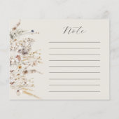 ワイルドフラワーボホ素朴ブライダルシャワーレシピ (裏面)