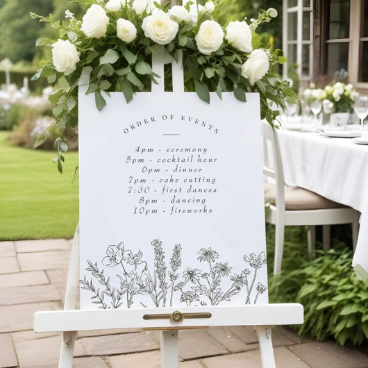 ワイルドフラワーボホ結婚グリーンのイベント日程 ポスター