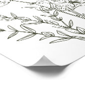 ワイルドフラワーボホ結婚グリーンのイベント日程 ポスター (角)