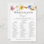 ワイルドフラワーボホ財布のゲームカードに何が 招待状 (正面)