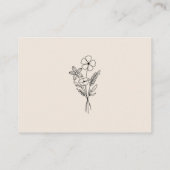 ワイルドフラワーボホ赤ちゃんシャワーベビー エンクロージャーカード (裏面)