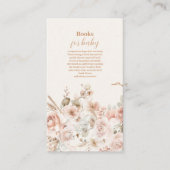 ワイルドフラワーボホ赤ちゃんシャワーベビー エンクロージャーカード (正面)