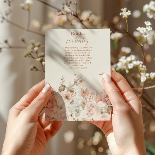 ワイルドフラワーボホ赤ちゃんシャワーベビー エンクロージャーカード