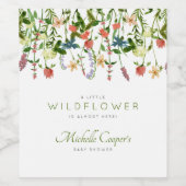 ワイルドフラワーボホ赤ちゃんシャワーワインラベル ワインラベル (シングルラベル)