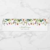 ワイルドフラワーボホ赤ちゃんシャワー水ボトルラベル ペットボトルラベル (シングルラベル)