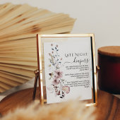 ワイルドフラワーボホ赤ちゃんシャワー深夜おむつ ポスター