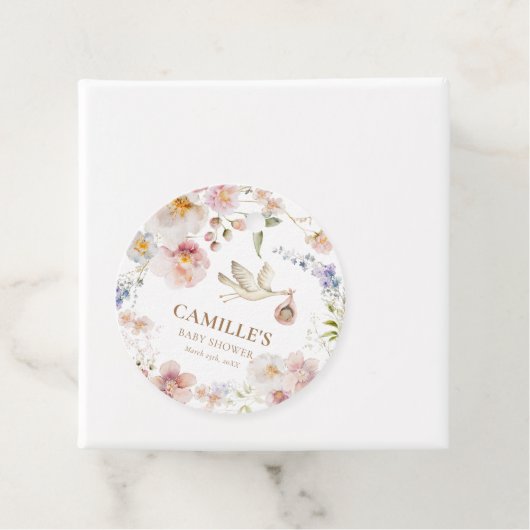 ワイルドフラワーボホ赤ちゃんシャワー フェイバータグ (インサイチュ)
