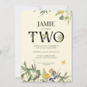 ワイルドフラワーボホ2ndバースデーガール招待状 招待状 (正面)