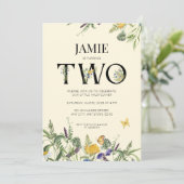 ワイルドフラワーボホ2ndバースデーガール招待状 招待状 (スタンド正面)