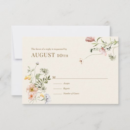 ワイルドフラワーボホ | 植物応答カード 出欠カード (正面)