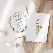 ワイルドフラワーボーお洒落ホフローラ結婚リース 招待状