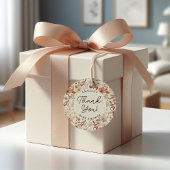 ワイルドフラワーボーアイボリーフローラベビーシャワーありがとう フェイバータグ