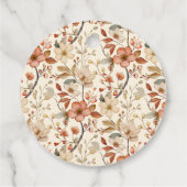 ワイルドフラワーボーアイボリーフローラベビーシャワーありがとう フェイバータグ (裏面)