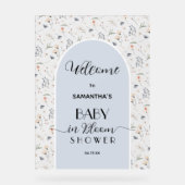 ワイルドフラワーボーイ赤ちゃんシャワーへようこそ アクリルサイン (正面)