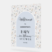 ワイルドフラワーボーイ赤ちゃんシャワーへようこそ アクリルサイン (傾斜)