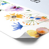 ワイルドフラワーボーイ赤ちゃんシャワーへようこそ ポスター (角)