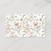 ワイルドフラワーボーブライダルディスプレイシャワー エンクロージャーカード (裏面)