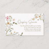 ワイルドフラワーボーブライダルディスプレイシャワー エンクロージャーカード (正面)